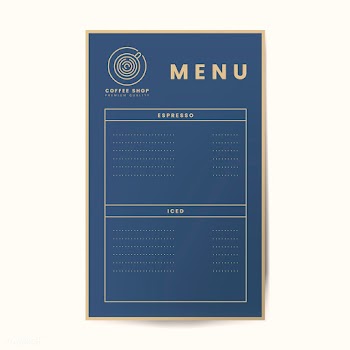 Coffee menu template isolated vector | Free stock vector - 519020
