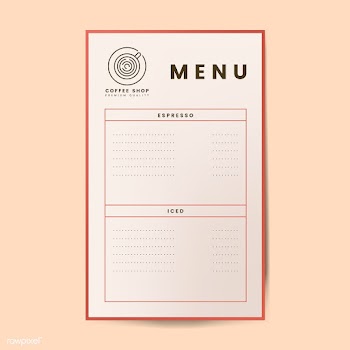 Coffee menu template isolated vector | Free stock vector - 519039