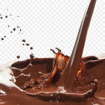 Coffee milk Chocolate balls - Hand-painted chocolate picture food icon,Coffee with milk drops splash 
