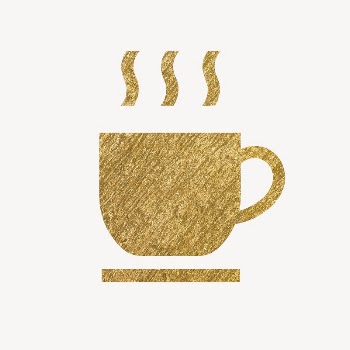 Coffee mug, cafe icon, gold | Free Icons - rawpixel