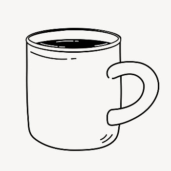 Coffee mug doodle collage element, | Free Vector Illustration - rawpixel
