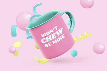Coffee mug, pink aesthetic design | Free Photo - rawpixel
