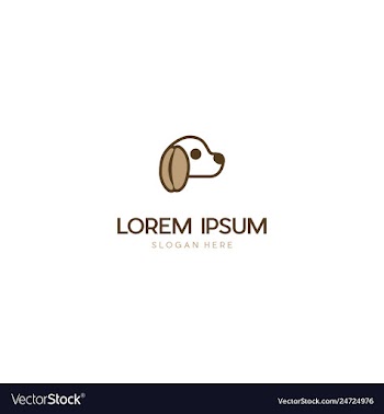 Coffee pet of cafe creative business logo vector image