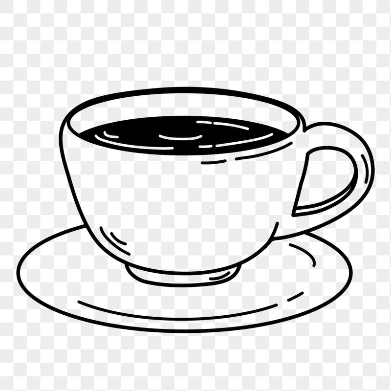 Coffee png doodle sticker, black | Free PNG Illustration - rawpixel