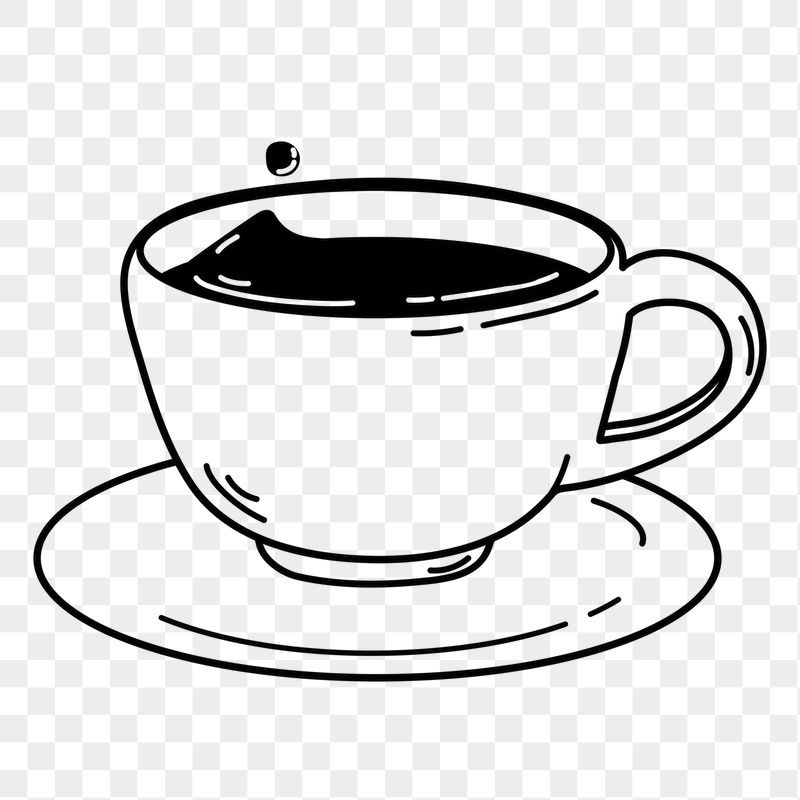 Coffee png doodle sticker, black | Free PNG Illustration - rawpixel