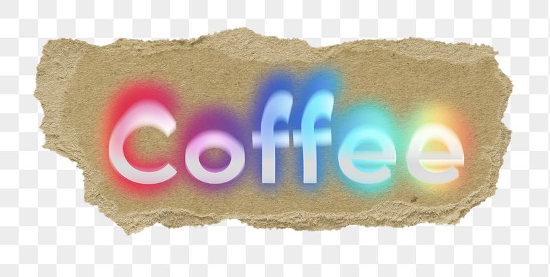 Coffee png ripped paper word | Free PNG - rawpixel