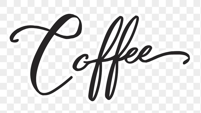 Coffee png word, minimal black | Free PNG - rawpixel