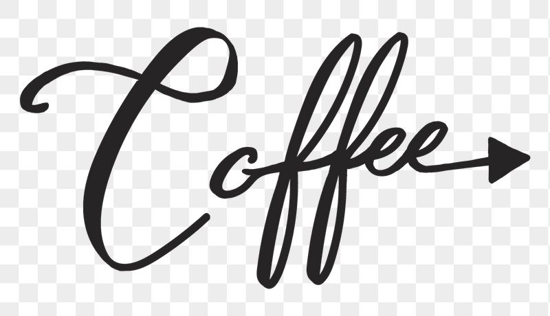 Coffee png word, minimal black | Free PNG - rawpixel