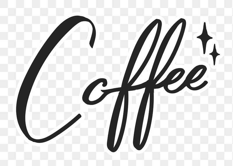 Coffee png word, minimal black | Free PNG - rawpixel