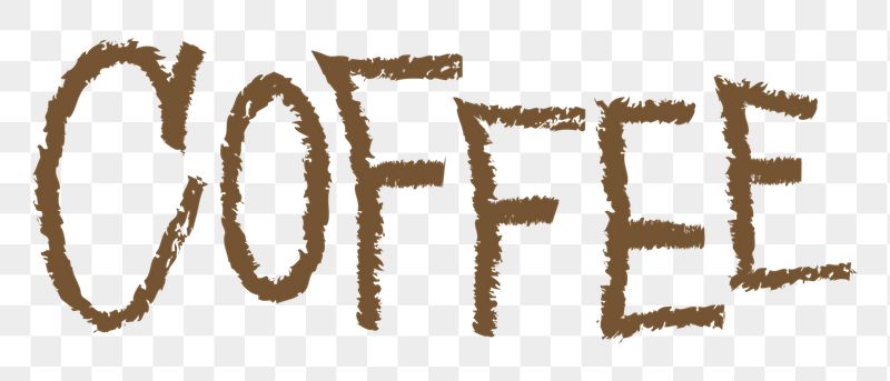 Coffee png word sticker, handwritten | Free PNG - rawpixel
