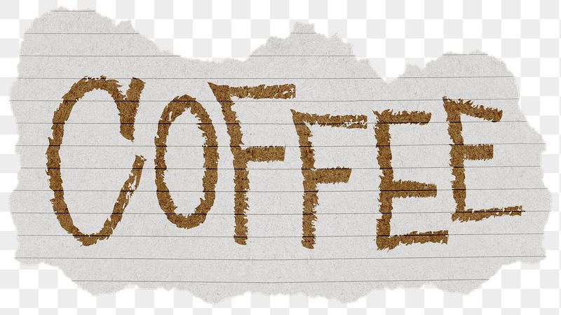 Coffee png word sticker, ripped | Free PNG - rawpixel