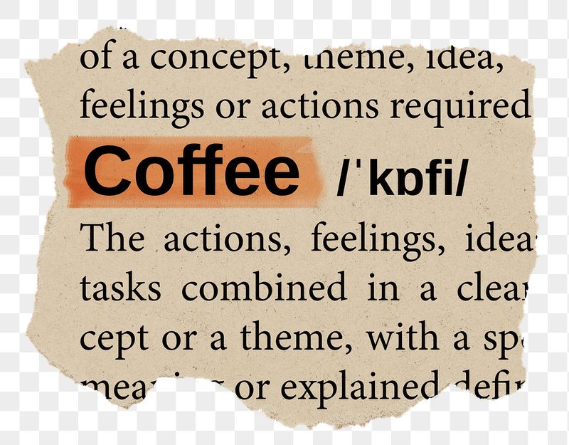 Coffee png word sticker, torn | Free PNG - rawpixel