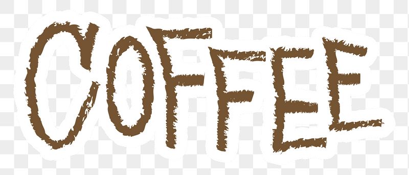 Coffee png word sticker typography, | Free PNG - rawpixel