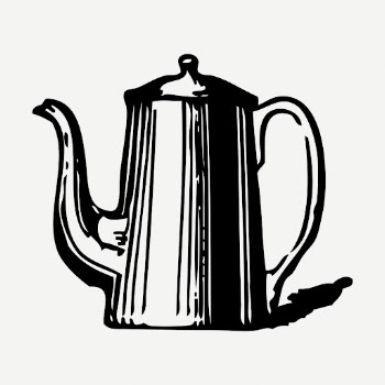 Coffee pot drawing, vintage object | Free PSD - rawpixel