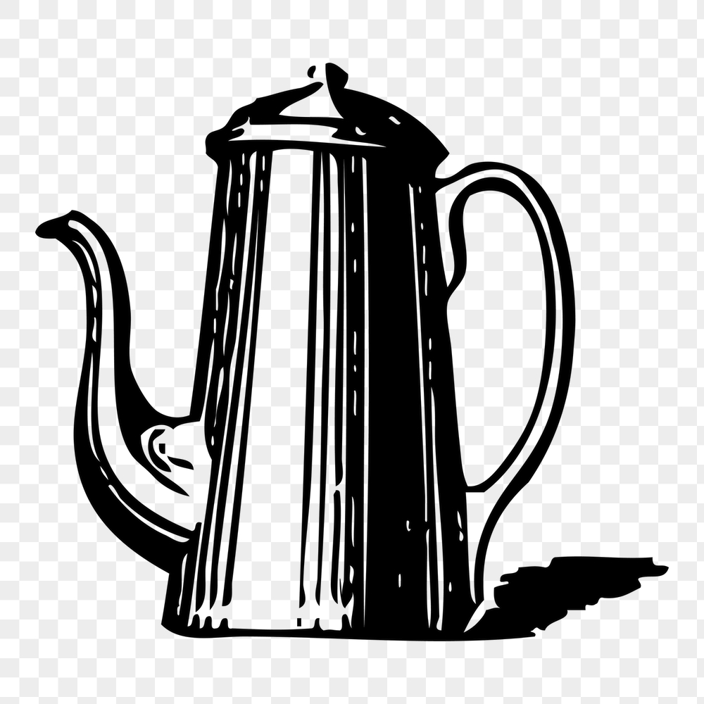 Coffee pot png sticker, vintage | Free PNG - rawpixel