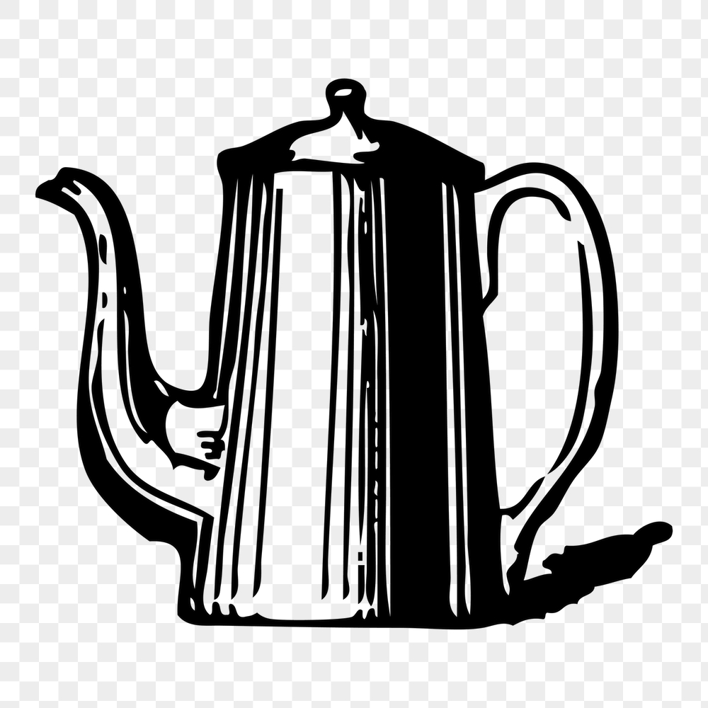 Coffee pot png sticker, vintage | Free PNG - rawpixel