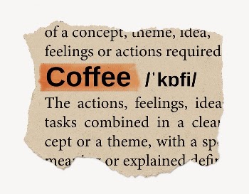 Coffee ripped dictionary, editable word | Free PSD - rawpixel