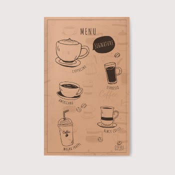 Coffee shop and cafe menu vector