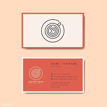 Coffee shop business card template vector | Free stock vector - 519028
