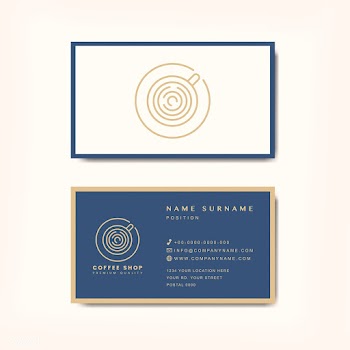 Coffee shop business card template vector | Free stock vector - 519067