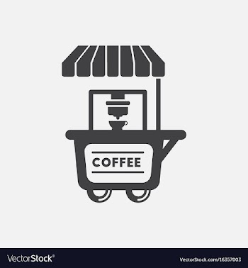 Coffee shop cart vector image