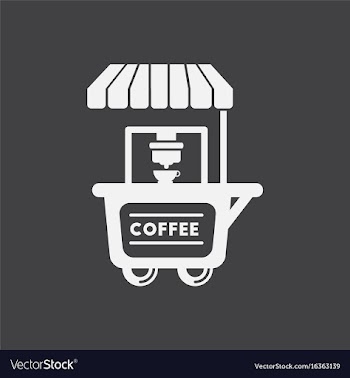 Coffee shop cart vector image