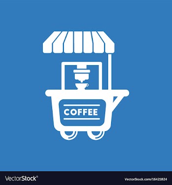 Coffee shop cart vector image