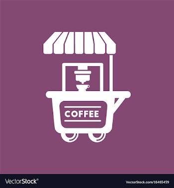 Coffee shop cart vector image