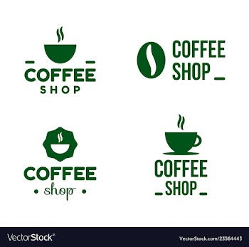 Coffee shop logo template vector image