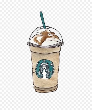 Coffee Starbucks Cafe Drawing Drink - Hand-painted Starbucks Coffee 