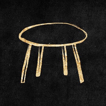 Coffee table sticker, gold aesthetic | Free PSD Illustration - rawpixel