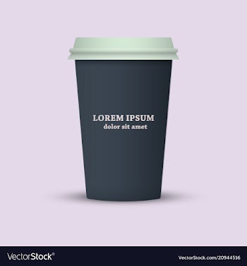 Coffee to go paper coffee cup vector image