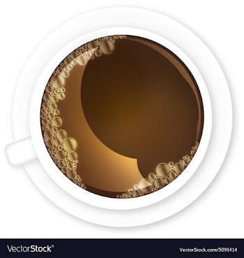  					Coffee with teacup bubbles vector image														