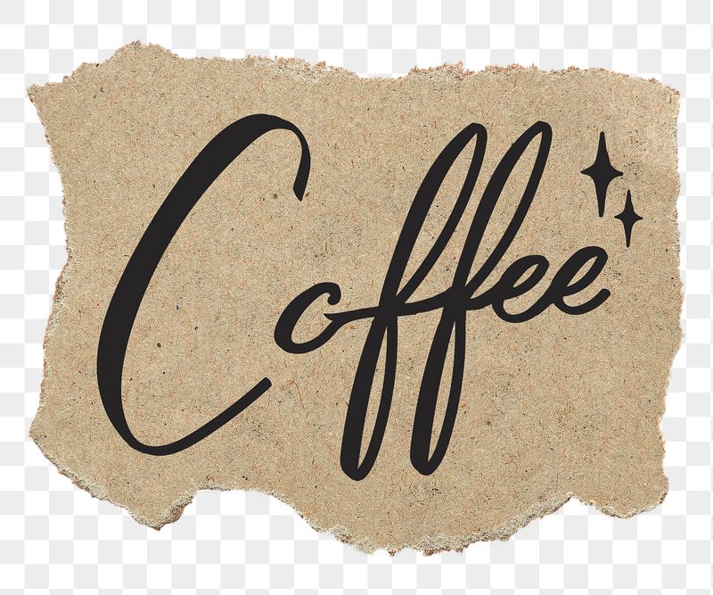 Coffee word png, black calligraphy | Free PNG - rawpixel