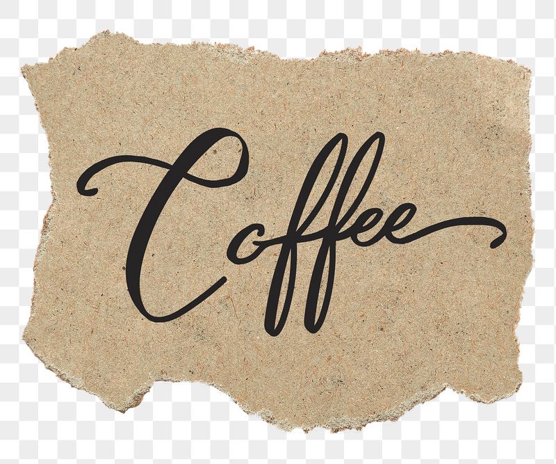 Coffee word png, black calligraphy | Free PNG - rawpixel