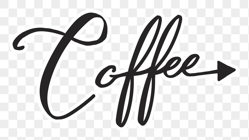 Coffee word png, minimal black | Free PNG - rawpixel
