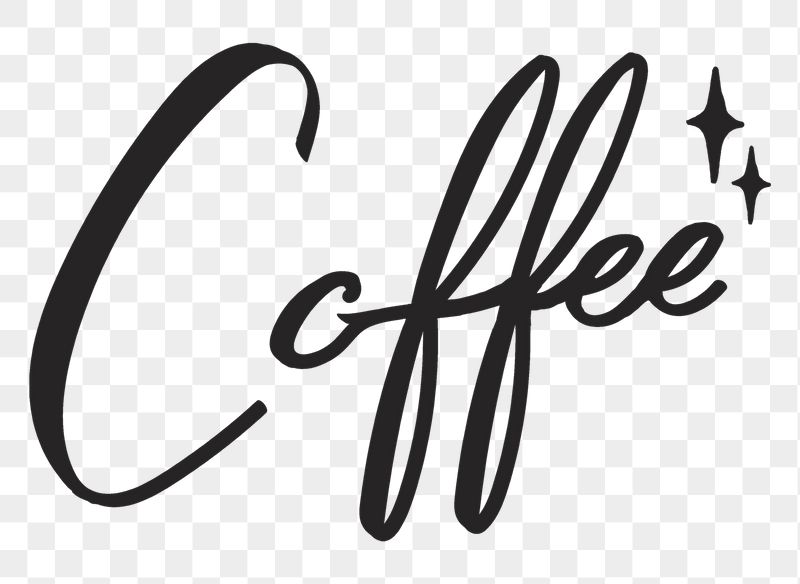 Coffee word png, minimal black | Free PNG - rawpixel