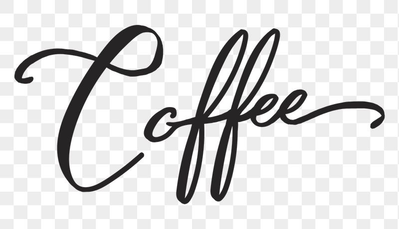 Coffee word png, minimal black | Free PNG - rawpixel