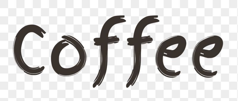 Coffee word png, simple typography | Free PNG - rawpixel