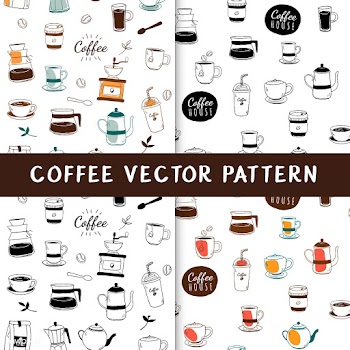 Coffeehouse and cafe seamless background vect.. | Free stock vector - 520787