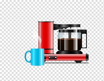 Coffeemaker Adobe Illustrator, color coffee machine transparent background PNG clipart