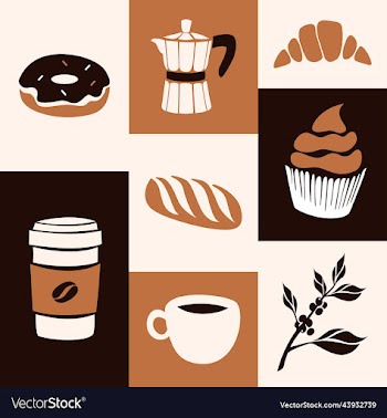 coffeeshop and bakery icon set