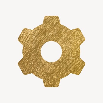 Cog, settings icon, gold illustration | Free Icons - rawpixel