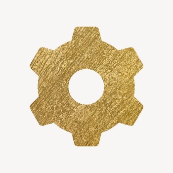 Cog, settings icon, gold illustration | Free Icons - rawpixel
