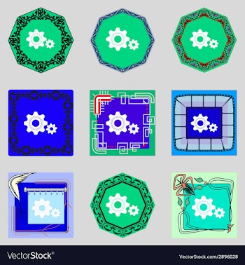 Cog settings sign icon Cogwheel gear mechanism vector image