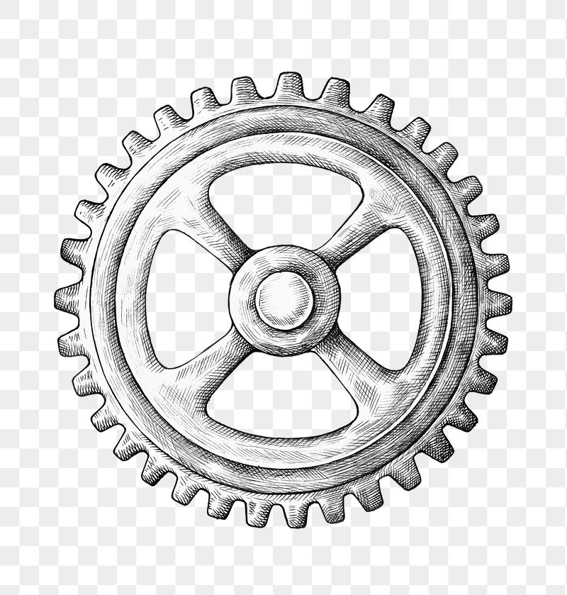 Cog wheel png vintage sticker | Free PNG - rawpixel