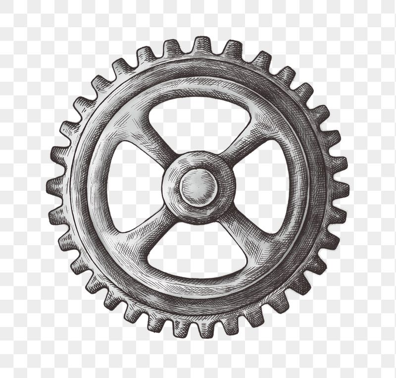 Cog wheel png vintage sticker | Free PNG - rawpixel
