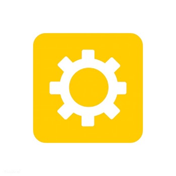 Cogwheel in yellow square graphic illustratio.. | Free stock vector - 429462