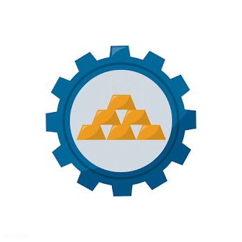 Cogwheel with gold sign graphic illustration | Free stock vector - 429358