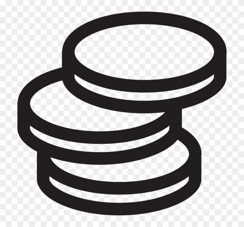 Coin Icon - Coins Black Png